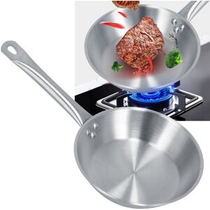 .›stainless Steel Frying Pan Single Handle Fried Pan Cookware For Home Induction .›stainless Steel Frying Pan Single Handle Fried Pan Cookware For Home Induction
