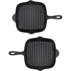 Cast Iron Grill Pan Large Capacity Double Outlet Quadrate Steak Bacon Pan For Cast Iron Grill Pan Large Capacity Double Outlet Quadrate Steak Bacon Pan For