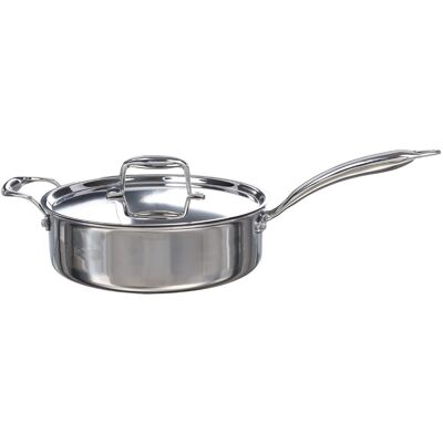 Buckingham Elite Tri-Ply 18/8 Stainless Steel Saute Pan With Helper Handle 24 Cm Buckingham Elite Tri-Ply 18/8 Stainless Steel Saute Pan With Helper Handle 24 Cm