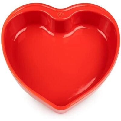 Peugeot For You Heart-Shaped Ceramic Oven Dish 26 Cm Red Peugeot For You Heart-Shaped Ceramic Oven Dish 26 Cm Red