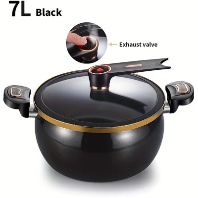 7l Large Pressure Cooker 26cm Non Stick Pot Induction Gas Kitchen 7l Large Pressure Cooker 26cm Non Stick Pot Induction Gas Kitchen
