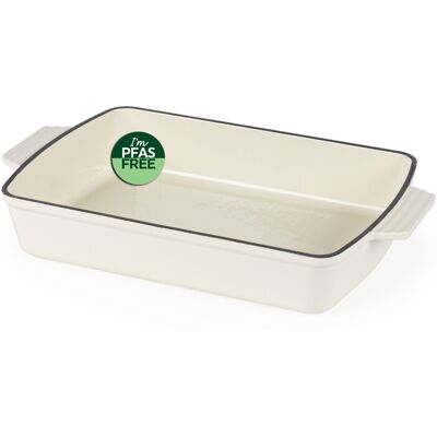 Salter Chester Cast Iron Rectangular Roaster Pfas-Free Coating Cream Salter Chester Cast Iron Rectangular Roaster Pfas-Free Coating Cream