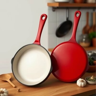 Enameled Cast Iron Dutch Oven Non-Stick Flat Bottomed Frying Pan Omelette Pan Enameled Cast Iron Dutch Oven Non-Stick Flat Bottomed Frying Pan Omelette Pan
