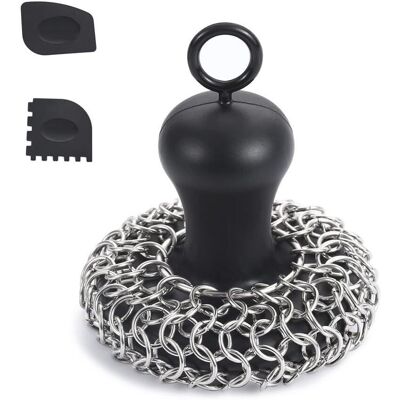 Eurowagens Cast Iron Chainmail Scrubber Pan Stainless Steel Skillet Eurowagens Cast Iron Chainmail Scrubber Pan Stainless Steel Skillet