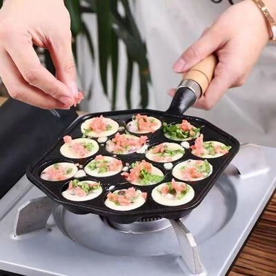 14-Holes Takoyaki Grill Pan Nonstick Cast Iron Mold Maker For Home Baking U Am9 14-Holes Takoyaki Grill Pan Nonstick Cast Iron Mold Maker For Home Baking U Am9