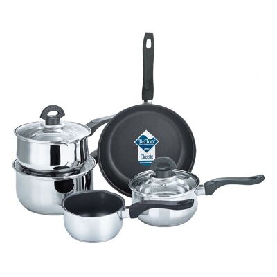 Induction 5 Piece Saucepan Cookware Pot Pan Set Stainless Steel By Buckingham Induction 5 Piece Saucepan Cookware Pot Pan Set Stainless Steel By Buckingham