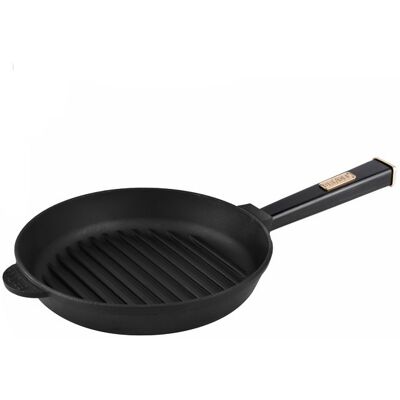 Brizoll Optima-Black Cast Iron Grill Pan, 280x58 Mm Brizoll Optima-Black Cast Iron Grill Pan, 280x58 Mm
