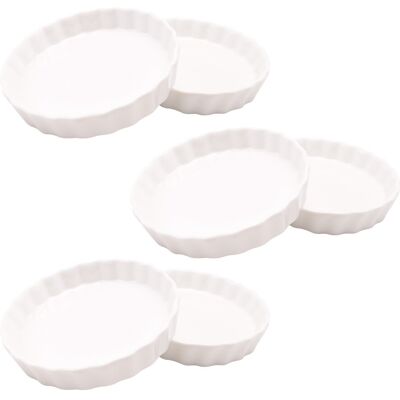 5 Oz Creme Brulee Ramekins, Round Fluted Quiche Dishes Tart Pan, Oven 3651 5 Oz Creme Brulee Ramekins, Round Fluted Quiche Dishes Tart Pan, Oven 3651