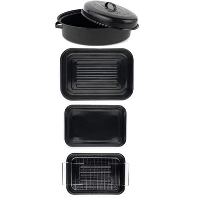 Russell Hobbs - Roasting Bakeware Set 4pc - Vitreous Enamel - Bakeware Set Russell Hobbs - Roasting Bakeware Set 4pc - Vitreous Enamel - Bakeware Set