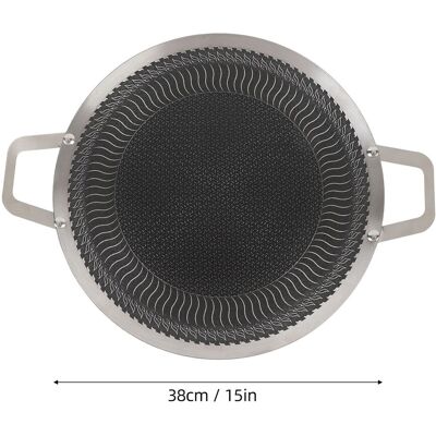 bbq Grill Pan With Two Handles Anti Stick Stainless Steel Bbq Stovetop Griddle bbq Grill Pan With Two Handles Anti Stick Stainless Steel Bbq Stovetop Griddle