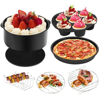 7 Set Pressure Cooker, Steamer & Air Fryer Bakeware Accessories Compatible5059 7 Set Pressure Cooker, Steamer & Air Fryer Bakeware Accessories Compatible5059