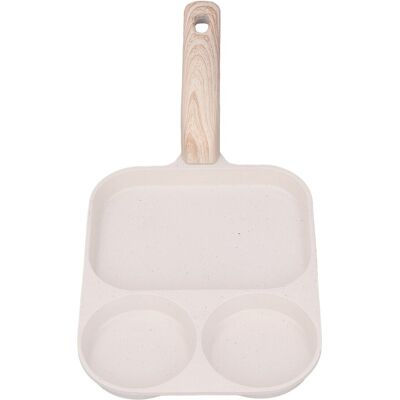 3 Section Square Grill Pan Comfortable Handle Nonstick Egg Pan For Gas Stov Am9 3 Section Square Grill Pan Comfortable Handle Nonstick Egg Pan For Gas Stov Am9
