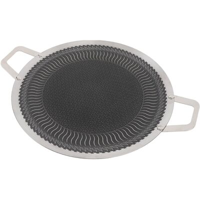 Hg (34cm / 13.4in)Bbq Grill Pan With Two Handles Anti Stick Stainless Steel Bbq Hg (34cm / 13.4in)Bbq Grill Pan With Two Handles Anti Stick Stainless Steel Bbq
