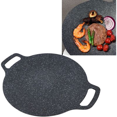 ˘ Korean Style Round Grill Pan Aluminum Nonstick Stone Coating Grill Pan ˘ Korean Style Round Grill Pan Aluminum Nonstick Stone Coating Grill Pan