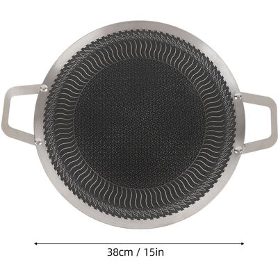 ˘ Bbq Grill Pan With Two Handles Anti Stick Stainless Steel Bbq Stovetop Griddle ˘ Bbq Grill Pan With Two Handles Anti Stick Stainless Steel Bbq Stovetop Griddle