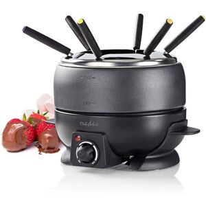 Nedis 2.3l Electric Non Stick Fondue Set & 6 Forks Cheese Chocolate Melter Melting Pot Nedis 2.3l Electric Non Stick Fondue Set & 6 Forks Cheese Chocolate Melter Melting Pot
