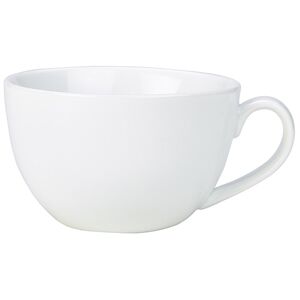 Genware Porcelain White Bowl Shaped Cup For Hotel Cafes 23cl/ 8oz Pack Of 6 Genware Porcelain White Bowl Shaped Cup For Hotel Cafes 23cl/ 8oz Pack Of 6