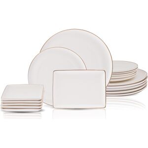 Karaca Santo Gold New Bone 18-Piece Dinner Set For 6 People - 18-Piece Crockery Karaca Santo Gold New Bone 18-Piece Dinner Set For 6 People - 18-Piece Crockery