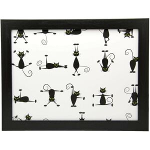 Fabulous Felines Yoga Cats Black Cat Design Lap Tray Cushioned Bean Bag Padded Dinner Table Trays Fabulous Felines Yoga Cats Black Cat Design Lap Tray Cushioned Bean Bag Padded Dinner Table Trays