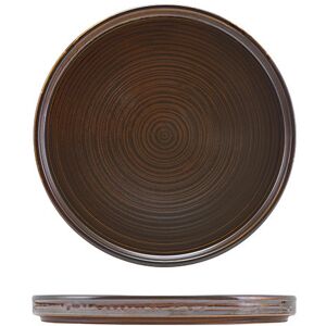 Genware Terra Porcelain Rustic Copper Low Presentation Plate For Hotels 25cm Pack Of 6 Genware Terra Porcelain Rustic Copper Low Presentation Plate For Hotels 25cm Pack Of 6