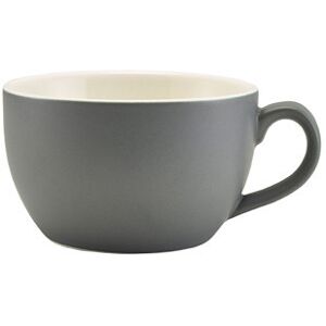 Genware Porcelain Matt Grey Bowl Shaped Cup For Hotels 25cl/ 8.75oz Pack Of 6 Genware Porcelain Matt Grey Bowl Shaped Cup For Hotels 25cl/ 8.75oz Pack Of 6