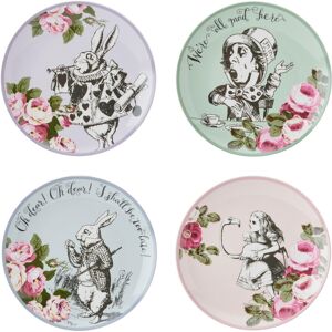 Mikasa/v&a Alice In Wonderland Bone China Side Plates Gift Set - Set Of 4 Plates Mikasa/v&a Alice In Wonderland Bone China Side Plates Gift Set - Set Of 4 Plates