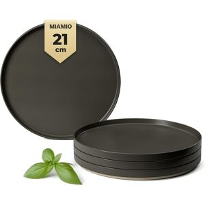 Miamio – Plates Set For 4 / Stoneware Dinnerware Sets For 4 People, Dishwashe Miamio – Plates Set For 4 / Stoneware Dinnerware Sets For 4 People, Dishwashe
