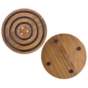 Eurowagens Magnetic Pot Coaster Wood Trivet With Silicone Rings For Hot Pots Eurowagens Magnetic Pot Coaster Wood Trivet With Silicone Rings For Hot Pots