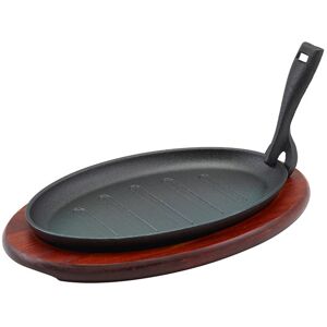 Genware Cast Iron Serving Sizzler Platter & Trivet Sizzler 11\" For Bars Hotel Pack Of 6 Genware Cast Iron Serving Sizzler Platter & Trivet Sizzler 11\" For Bars Hotel Pack Of 6