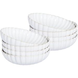 Beliani Nettle Off White Deep Plates - Plates Beliani Nettle Off White Deep Plates - Plates