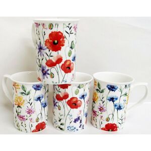 Rainbow Decors Ltd Wildflowers Meadow Mugs Set 4 Fine Bone China Castle Multi Floral Cups Decor Uk Rainbow Decors Ltd Wildflowers Meadow Mugs Set 4 Fine Bone China Castle Multi Floral Cups Decor Uk