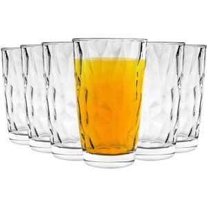 Bormioli Rocco 24x Diamond Highball Glasses Dimpled Water Tumblers 470ml Clear Bormioli Rocco 24x Diamond Highball Glasses Dimpled Water Tumblers 470ml Clear