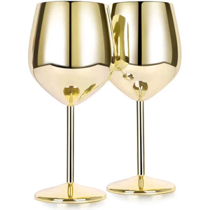 2pcs Stainless Steel Goblet 18oz Large Capacity Drinkware For Home And Hotel New 2pcs Stainless Steel Goblet 18oz Large Capacity Drinkware For Home And Hotel New