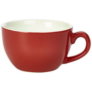 Genware Porcelain Red Bowl Shaped Cup For Restaurant 25cl/ 8.75oz Pack Of 6 Genware Porcelain Red Bowl Shaped Cup For Restaurant 25cl/ 8.75oz Pack Of 6