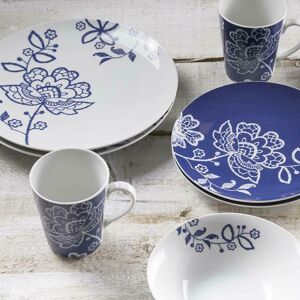 Price & Kensington Midnight Blossom 16 Pc Fine Porcelain Dinner Set Dinnerware Price & Kensington Midnight Blossom 16 Pc Fine Porcelain Dinner Set Dinnerware