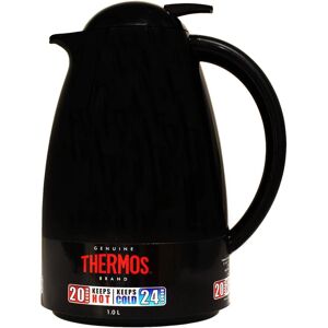 Thermos Glass Lined Carafe Jug 1l Black Vacuum Insulated Coffee Pot Server Thermos Glass Lined Carafe Jug 1l Black Vacuum Insulated Coffee Pot Server