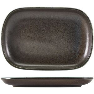 Genware Terra Porcelain Black Rectangular Plate For Restaurant 24 X 16.5cm Pack Of 12 Genware Terra Porcelain Black Rectangular Plate For Restaurant 24 X 16.5cm Pack Of 12