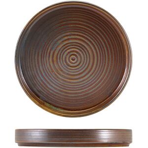 Genware Terra Porcelain Rustic Copper Presentation Plate For Restaurant 18cm Pack Of 6 Genware Terra Porcelain Rustic Copper Presentation Plate For Restaurant 18cm Pack Of 6