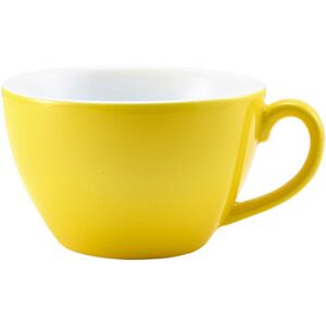 Genware Porcelain Yellow Bowl Shaped Cup For Restaurant 34cl/ 12oz Pack Of 6 Genware Porcelain Yellow Bowl Shaped Cup For Restaurant 34cl/ 12oz Pack Of 6