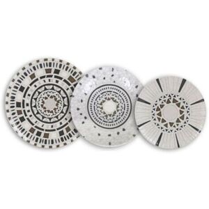 Mediterranea Dinner Set Service Plates Bowls Dessert Embossed Stoneware Barroc -12pcs- Mediterranea Dinner Set Service Plates Bowls Dessert Embossed Stoneware Barroc -12pcs-