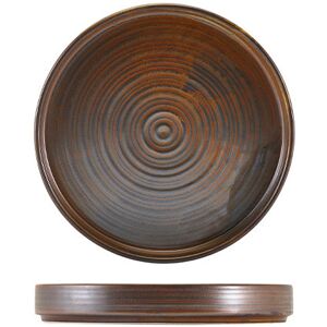 Genware Terra Porcelain Rustic Copper Presentation Plate For Restaurant 20.5cm Pack Of 6 Genware Terra Porcelain Rustic Copper Presentation Plate For Restaurant 20.5cm Pack Of 6