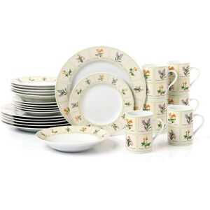 Waterside Fine China 24pc British Wild Flowers Dinner Set Waterside Fine China 24pc British Wild Flowers Dinner Set