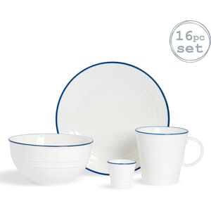 Nicola Spring 16 Piece White Farmhouse Dinner Set Rustic Country Plates Bowls Mugs Egg Cups Nicola Spring 16 Piece White Farmhouse Dinner Set Rustic Country Plates Bowls Mugs Egg Cups