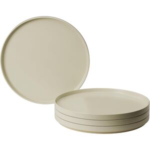 Miamio – Plates Set For 4 / Dinnerware Sets For 4 People, Beige Matte Stonewa Miamio – Plates Set For 4 / Dinnerware Sets For 4 People, Beige Matte Stonewa