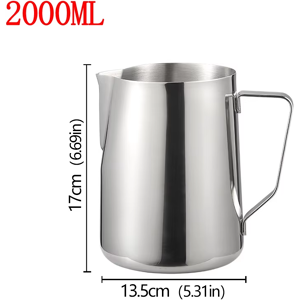 Does Not Apply Stainless Steel Milk Frother Coffee Frothing Jug Latte Pitcher Measurement Does Not Apply Stainless Steel Milk Frother Coffee Frothing Jug Latte Pitcher Measurement