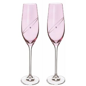 Dartington Crystal Set Of Two Dartington Glitz Celebration Swarovski Champagne Flutes Ruby Dartington Crystal Set Of Two Dartington Glitz Celebration Swarovski Champagne Flutes Ruby