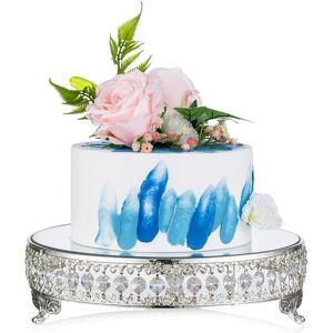 Nuptio Mirror Stands For Cakes Silver: 12 Inch Cake Stand Dessert Display Plate Nuptio Mirror Stands For Cakes Silver: 12 Inch Cake Stand Dessert Display Plate