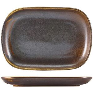 Genware Terra Porcelain Rustic Copper Rectangular Plate For Hotels 24 X 16.5cm Pack Of12 Genware Terra Porcelain Rustic Copper Rectangular Plate For Hotels 24 X 16.5cm Pack Of12