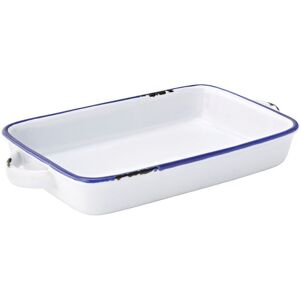 Utopia Dish Avebury Rimmed Enamel Blue Large Rectangular Tableware 8.5" 22cm Pack Of 12 Utopia Dish Avebury Rimmed Enamel Blue Large Rectangular Tableware 8.5" 22cm Pack Of 12