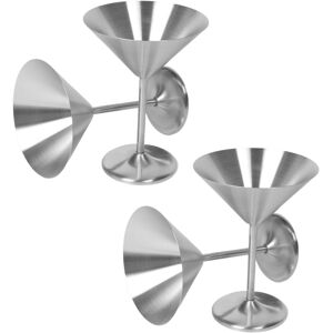 Sodial 2x(Stainless Steel Glasses Set Of 4, 8 Oz Metal Cocktail Glasses,5097 Sodial 2x(Stainless Steel Glasses Set Of 4, 8 Oz Metal Cocktail Glasses,5097
